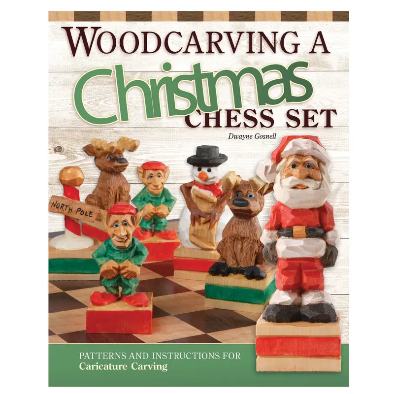 Woodcarving a Christmas Chess Set