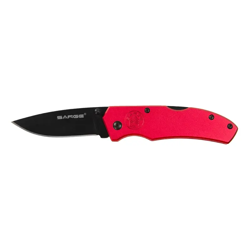 Red Electro - Lock Back Folder Knife, Stainless Steel 2-3/8" Blade
