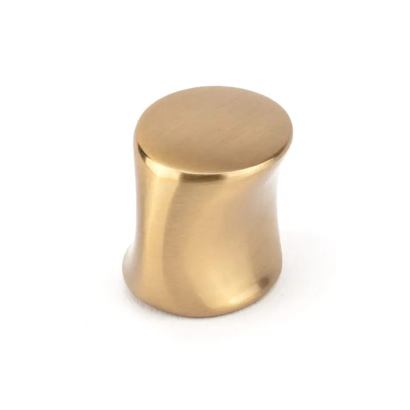 Contemporary Knob - 1-3/16" x 7/8" - Aurum Brushed Gold
