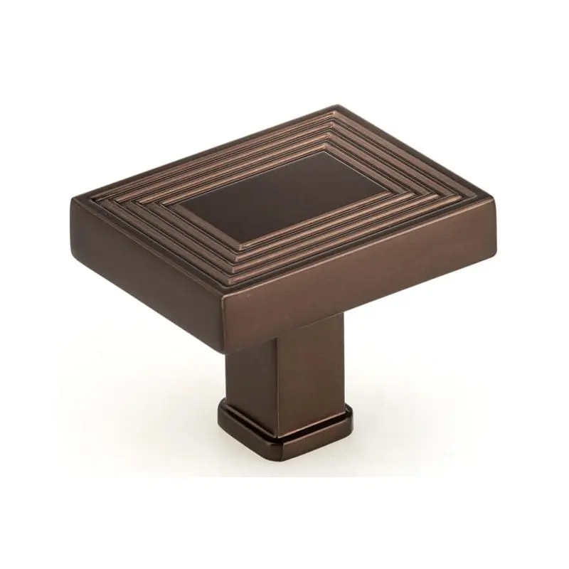 Transitional Knob, 1-25/32" x 1-3/8", Honey Bronze