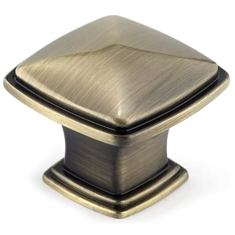 Transitional Knob, 1-7/32" x 1-7/32", Antique English