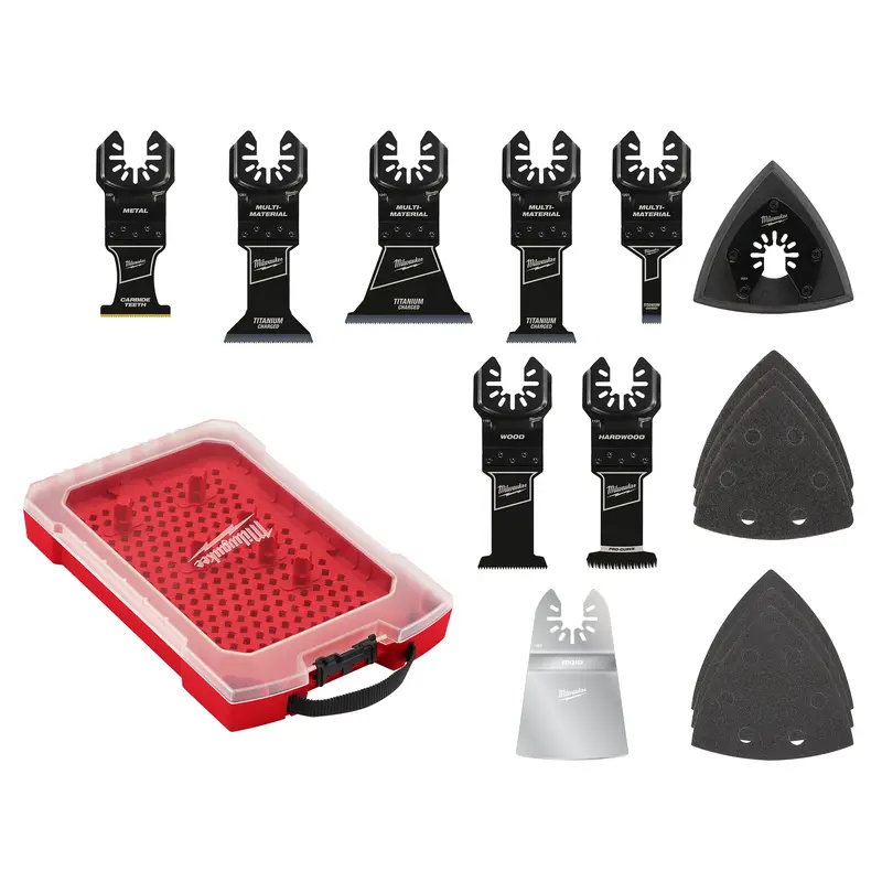 MILWAUKEE OPEN-LOK Multi-Tool Blade Variety Kit with Modular Case 15PC