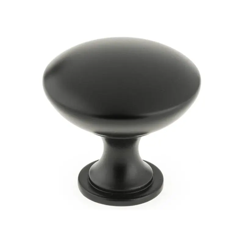 Traditional Mushroom Shape Knob - 1-3/16" Diameter - Matte Black
