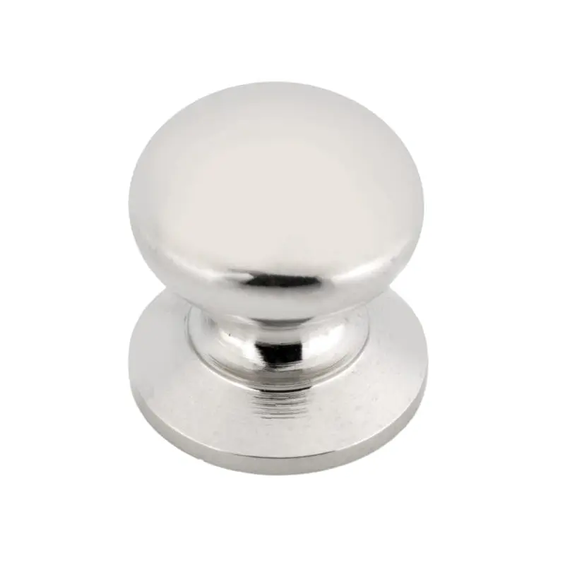 Traditional Knob, 1-7/32" D, Polished Nickel