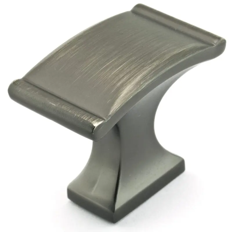 Traditional Knob, 1-3/8 in x 25/32-in, Antique Nickel