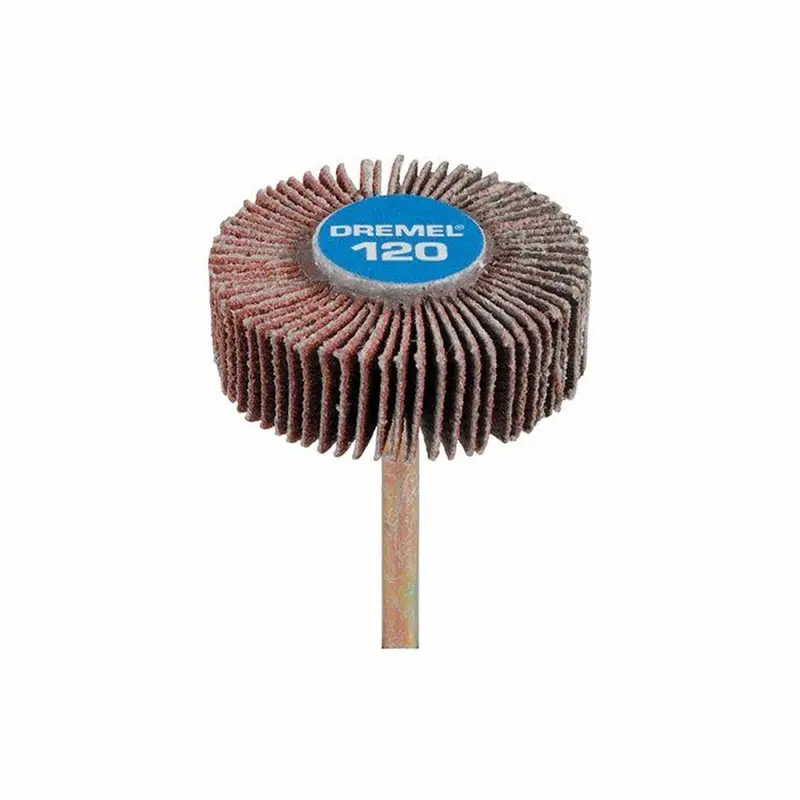 Flapwheel, 3/8" Thick, 1/8" Shank, 120 Grit