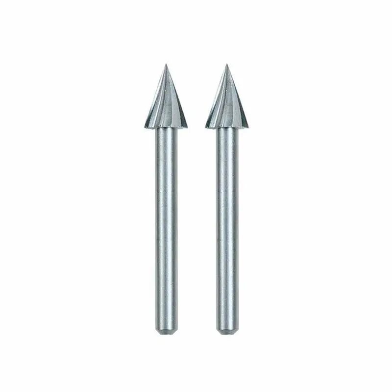 HSS Cutter Triangular Tip - 1/4" Diameter - 1/8" Shank - 2 Pack