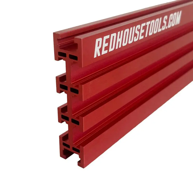 24" Universal Aluminum Woodworking Multi-Track- Red- 1 Piece