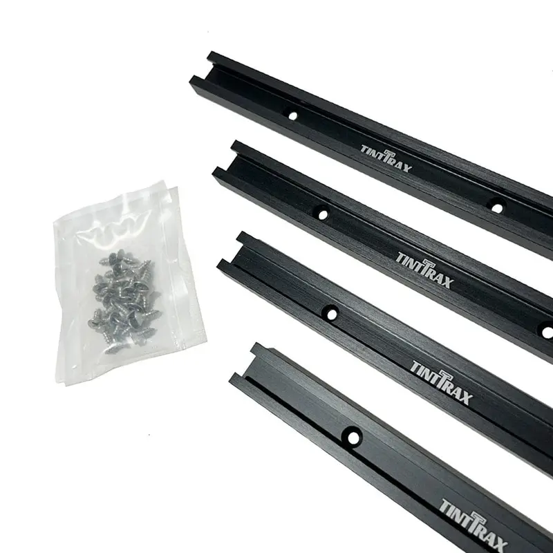 24" Universal Profile T-Track Kit- Black- 4 Piece