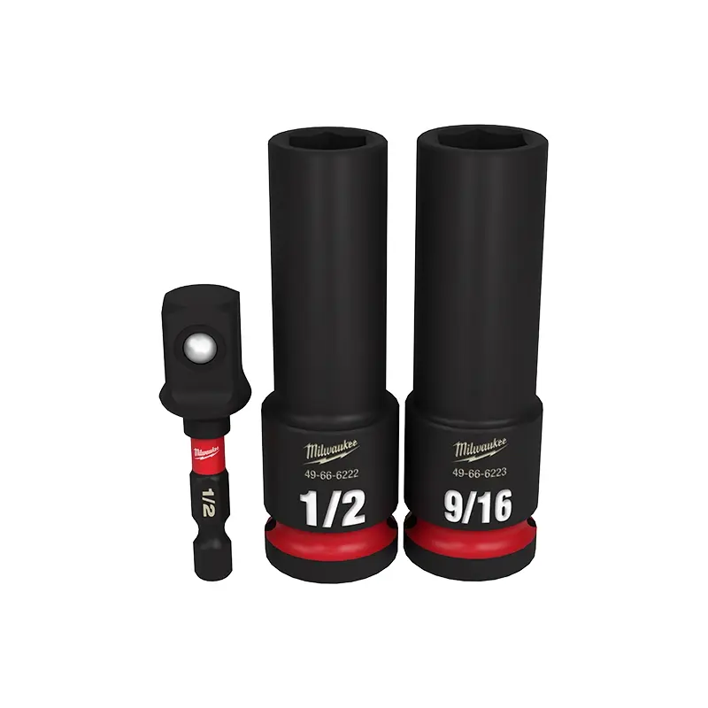 3PC SHOCKWAVE Impact Duty 1/2" Drive SAE Deep 6 Point Socket Set