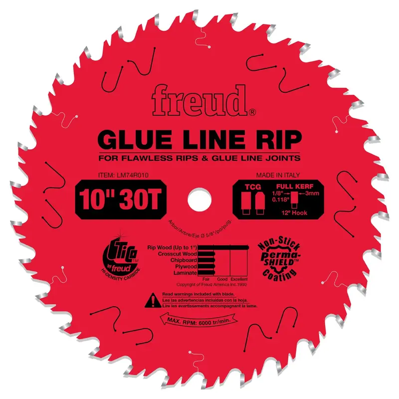 LM74R010 Glue Line Ripping Circular Saw Ripping Saw Blade 10" x 5/8" Bore x 30 Tooth