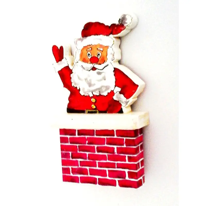 Chimney Santa Woodworking Pattern and Picture