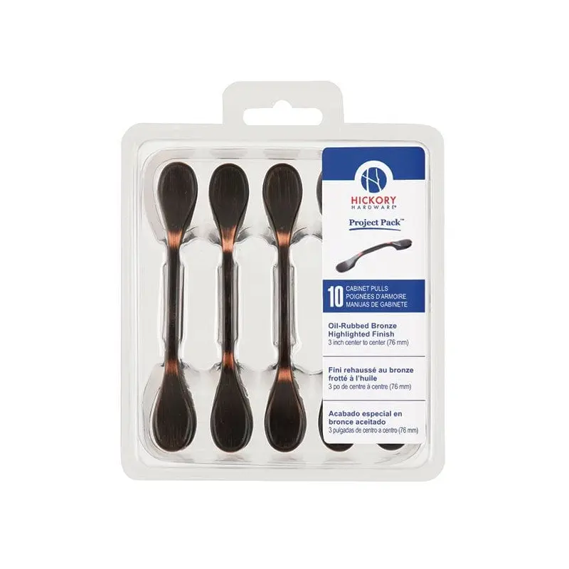 3" Metropolis Cabinet Pull Project Pack, Oil Rubbed Bronze, 10 pieces