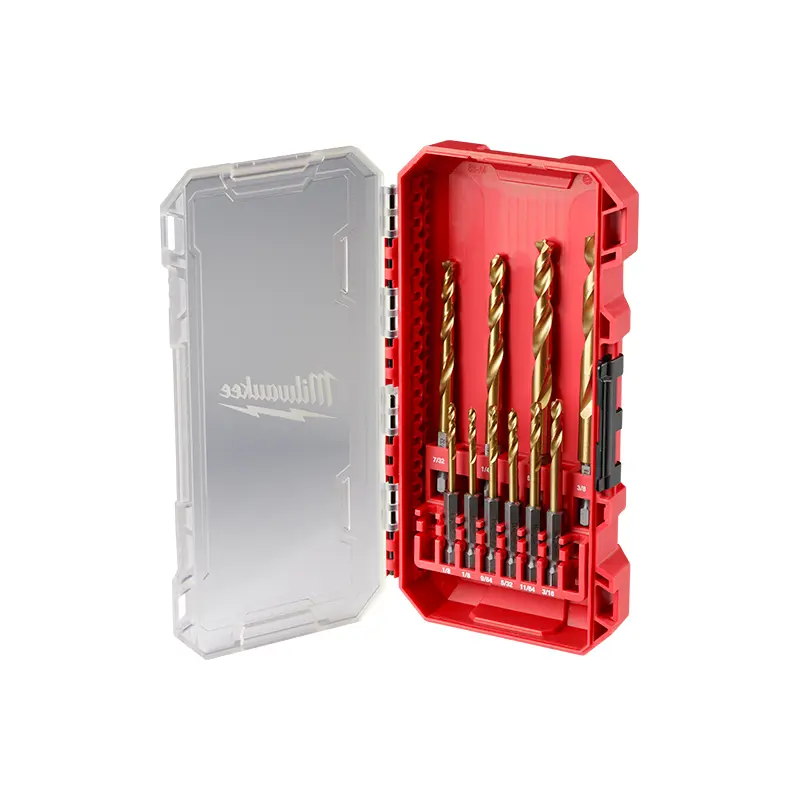 SHOCKWAVE Impact Duty RED HELIX Titanium Drill Bit Set  10PC