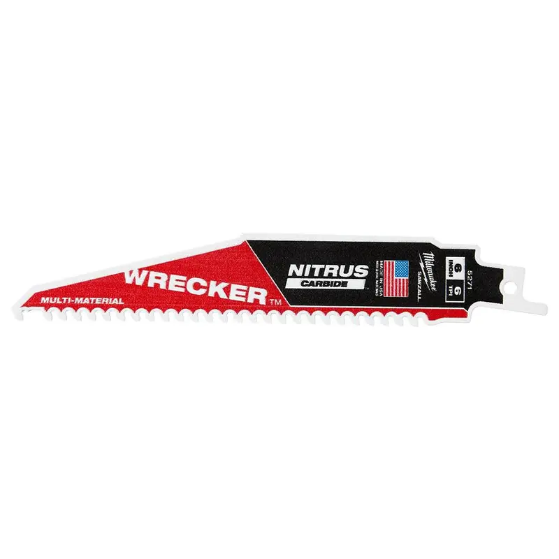 6 WRECKER with NITRUS Carbide SAWZALL Blade for Multi-Material 1PK