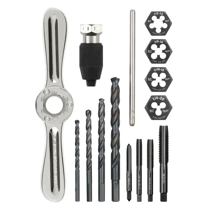 15PC SAE Tap and Die Set with Hex-LOK 2-in-1 Handle