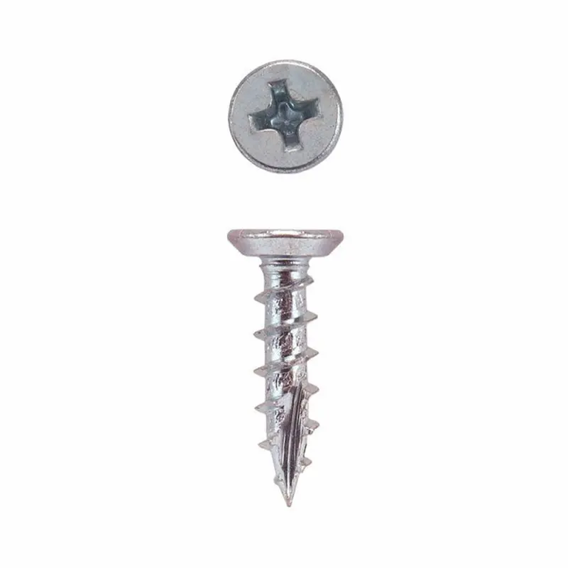 European Slide Screws - Undercut Flat Head - Phillips Drive - Zinc - 100 Piece