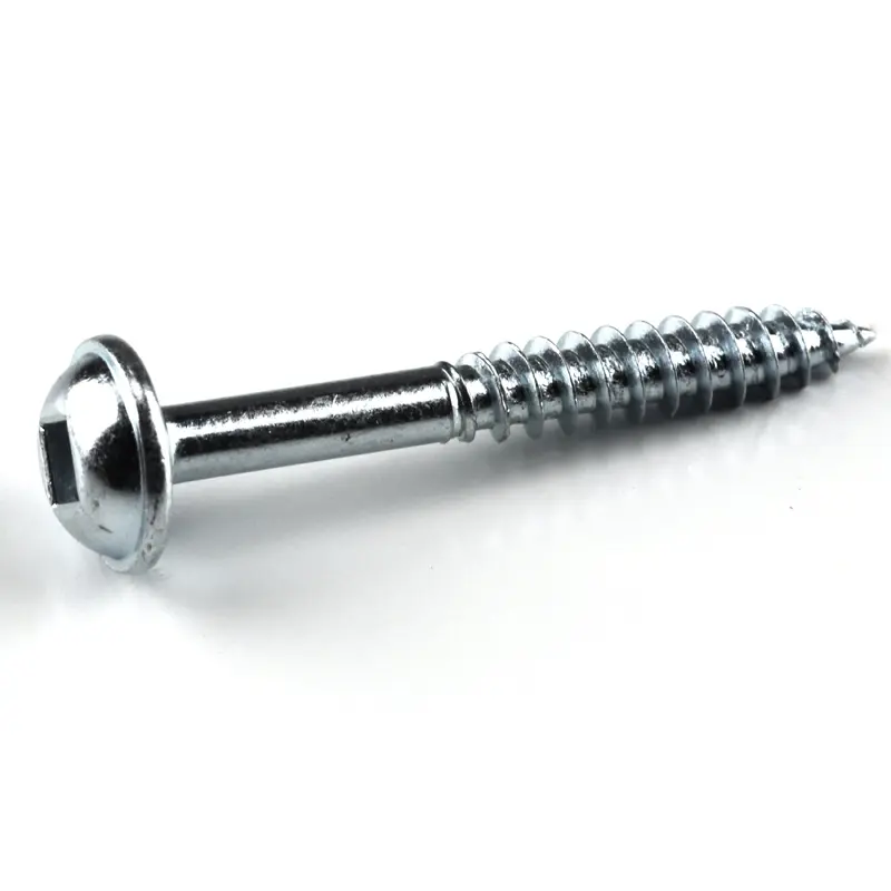 Pocket Hole Screw - #7 Fine - Square Drive - Washer Head - Zinc