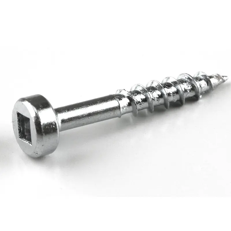 Pocket Hole Screw - #7 x 1" Coarse - Square Drive - Pan-Head - Zinc