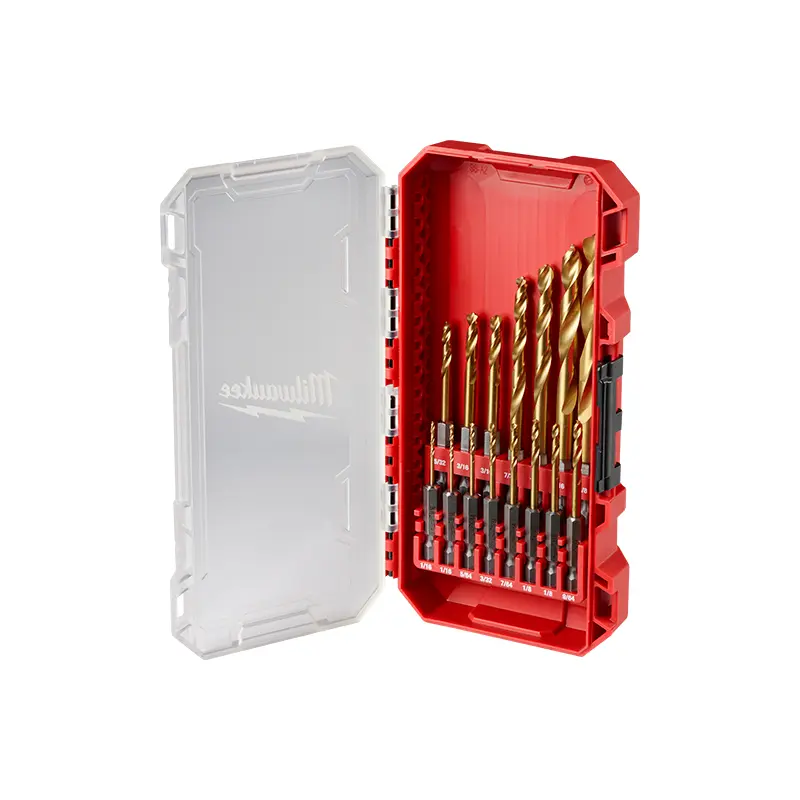 SHOCKWAVE Impact Duty RED HELIX Titanium Drill Bit Set - 15PC