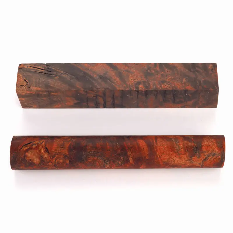 Stabilized & Double Dyed Maple Burl Pen Blank - 3/4" x 3/4" x 5"