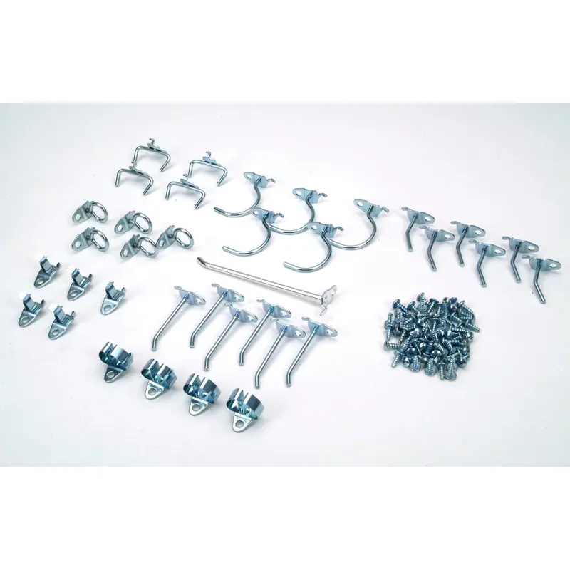 64 Pc Steel Hook Assortment for DuraBoard or Pegboard