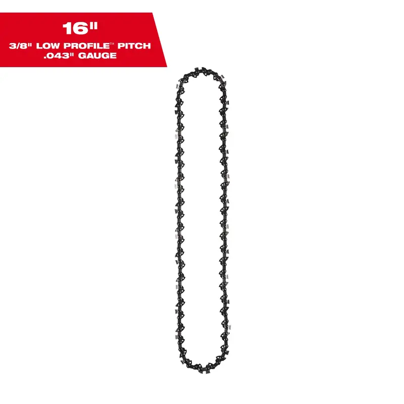 16" 3/8" LOW PROFILE Pitch, .043" Gauge Saw Chain