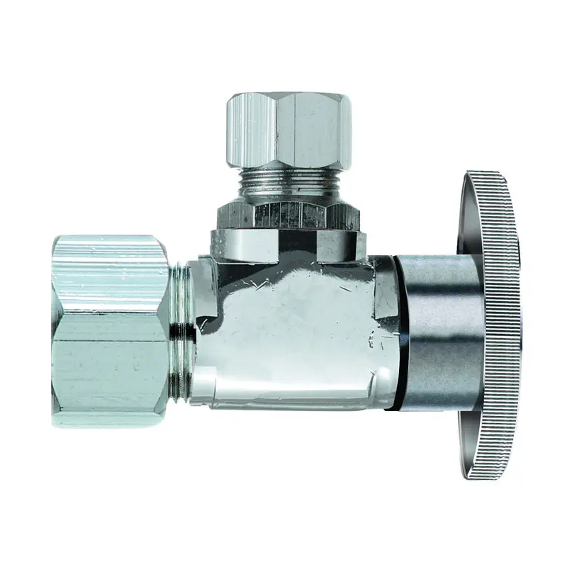 Plumb Pak Shut-Off Valve, 1/2 x 3/8 in Connection, FIP x Compression, Brass Body