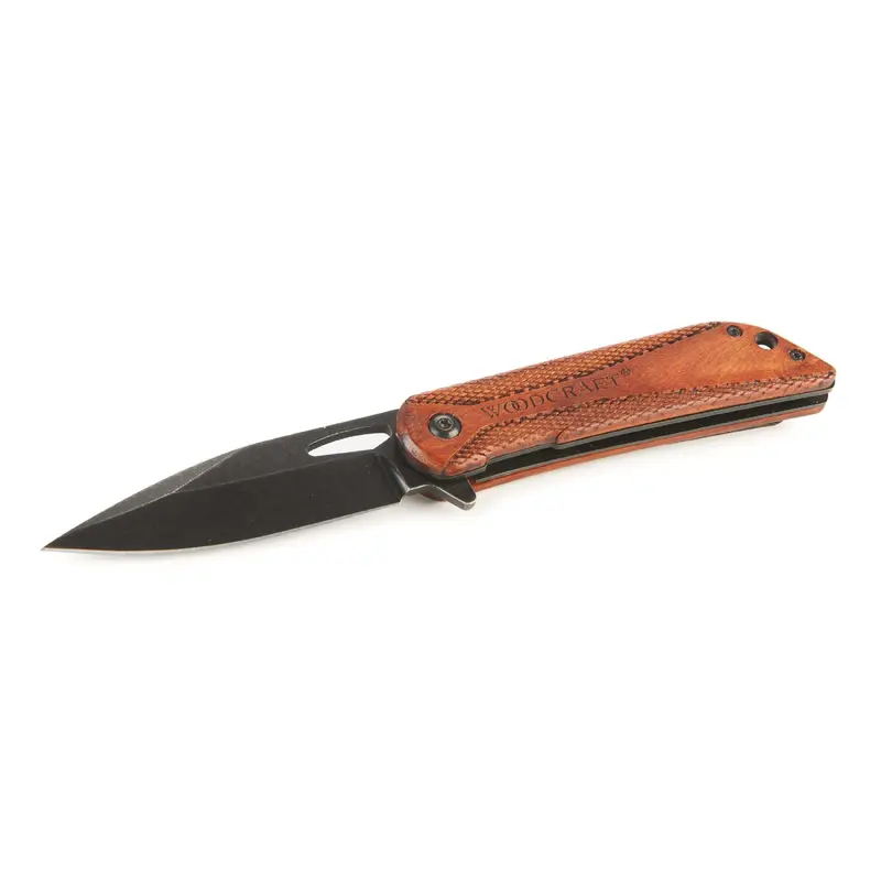 2023 Edition Woodcraft Drop Point Swift Assist Opening Pocket Knife - 3" Blade