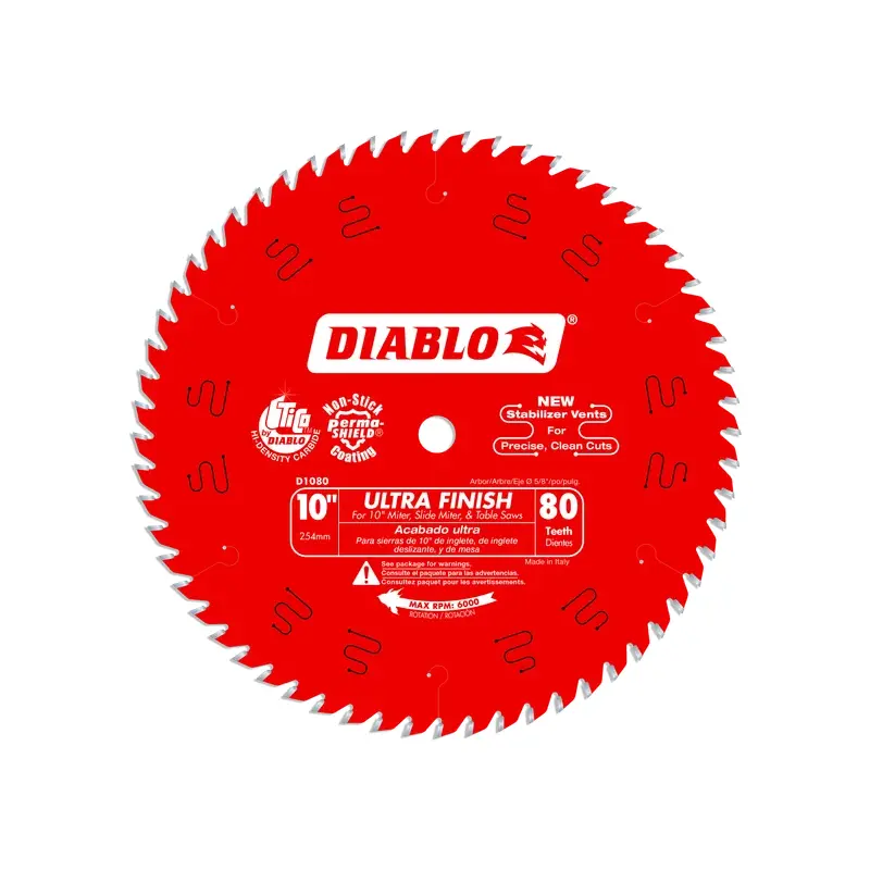 10" x 80-Teeth Ultra Finish Saw Blade for Wood