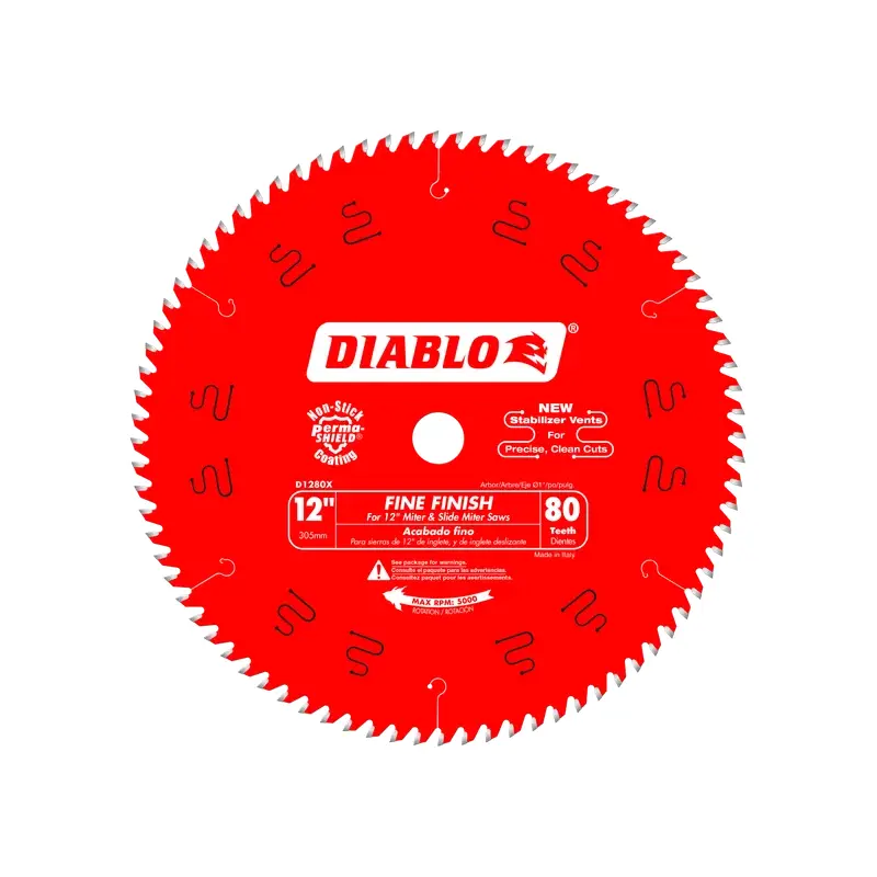 12" x 80-Teeth Fine Finish Saw Blade for Wood