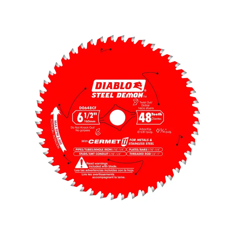 6-1/2" x 48-Teeth Steel Demon Cermet II Saw Blade for Medium Metal
