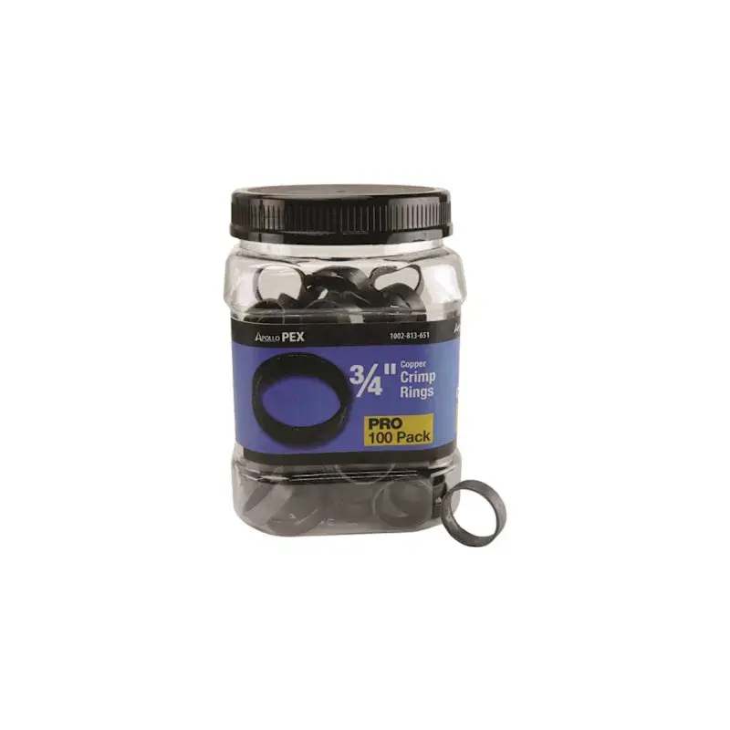 Apollo 3/4 in. Copper Crimp Ring Pro Pack (100-Pack)