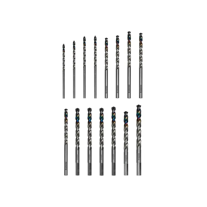 15 pc Metal Demon Drill Bits Set for Mild, Hardened and Stainless Steels
