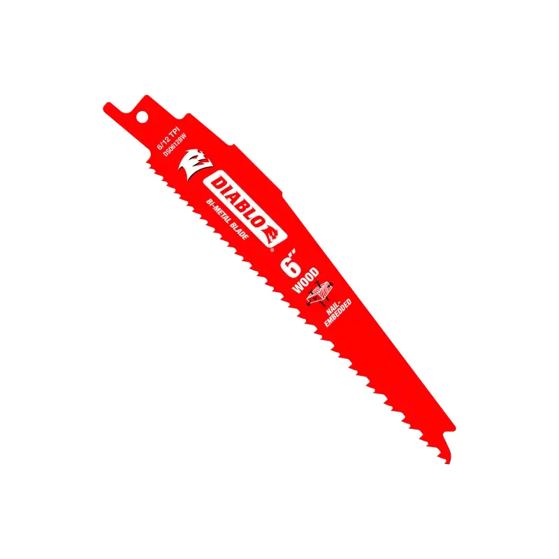 6" 6/12TPI Bi-Metal Reciprocating Saw Blades for Nail-Embedded Wood (25-Pack)