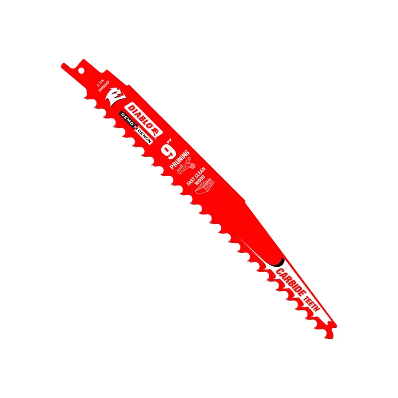9" 3TPI Demo Demon Carbide Tipped Reciprocating Saw Blades for Pruning and Clean Wood (3-Pack)