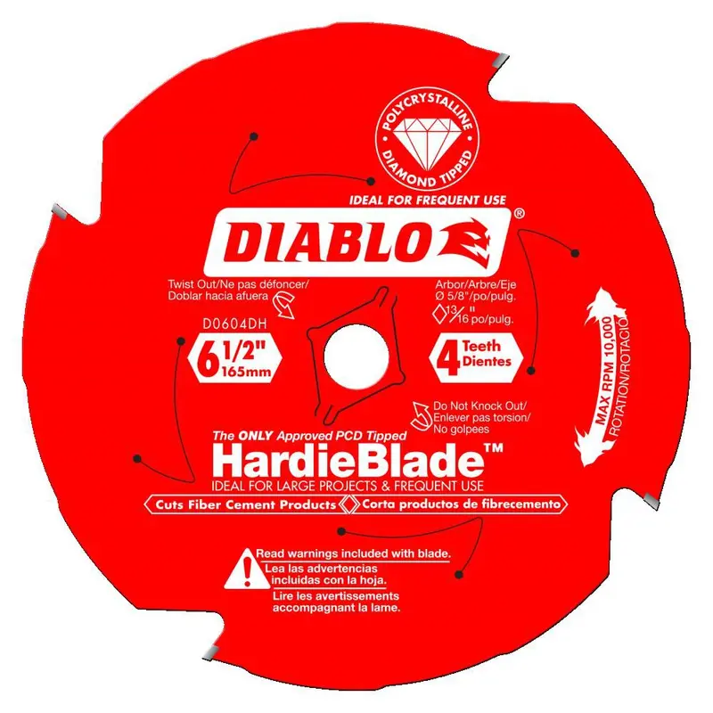 6-1/2" x 4 Tooth (PCD) Fiber Cement HardieBlade