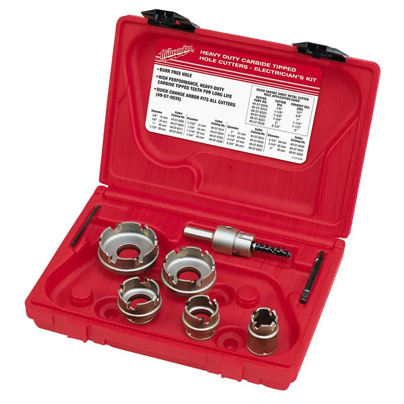 Quick Change Carbide Hole Cutter Set 7PC