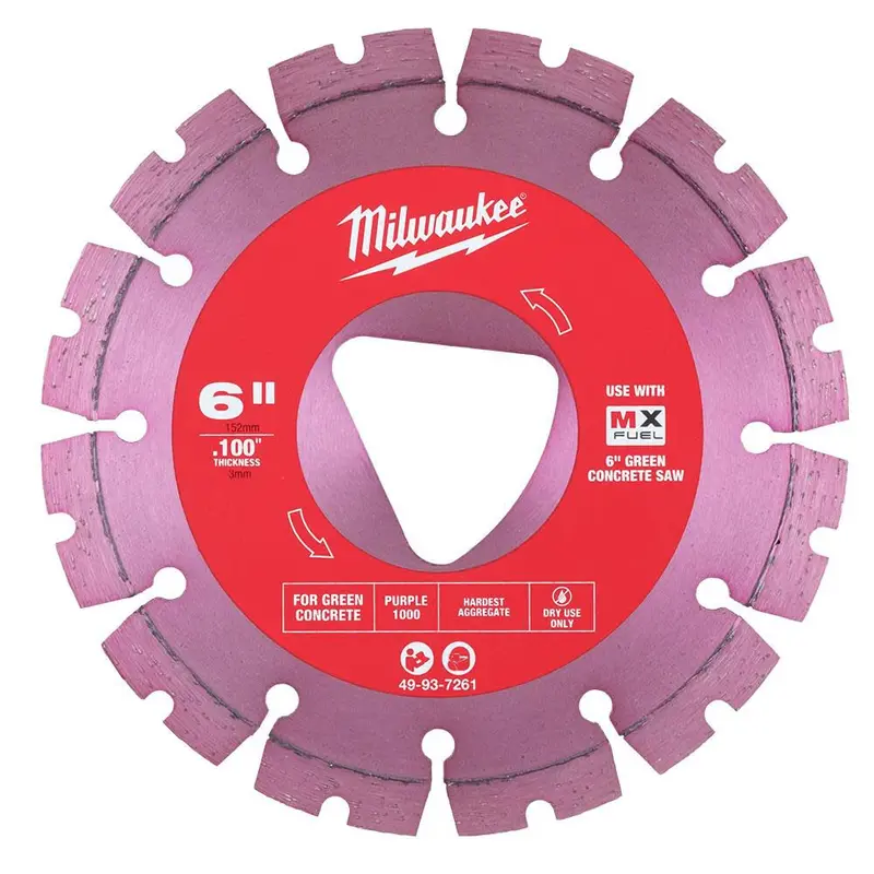 Purple 6 x .100 Diamond Blade for Green Concrete