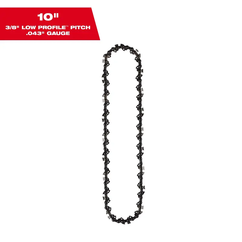 10" 3/8" LOW PROFILE Pitch, .043" Gauge Saw Chain