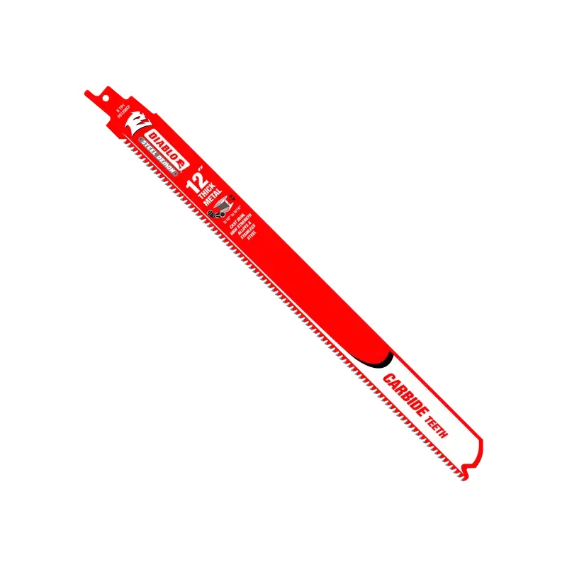 12" 8TPI Steel Demon Carbide Teeth Reciprocating Saw Blade for Thick Metal (3-Pack)