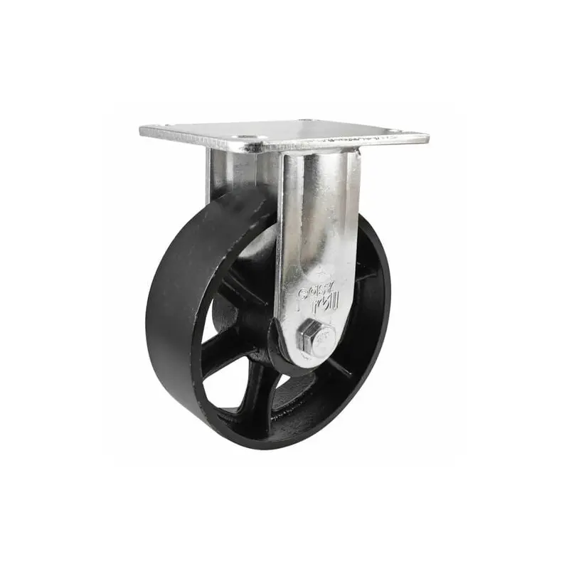 Fixed Plate Castor - Cast Iron Wheel J3 Series