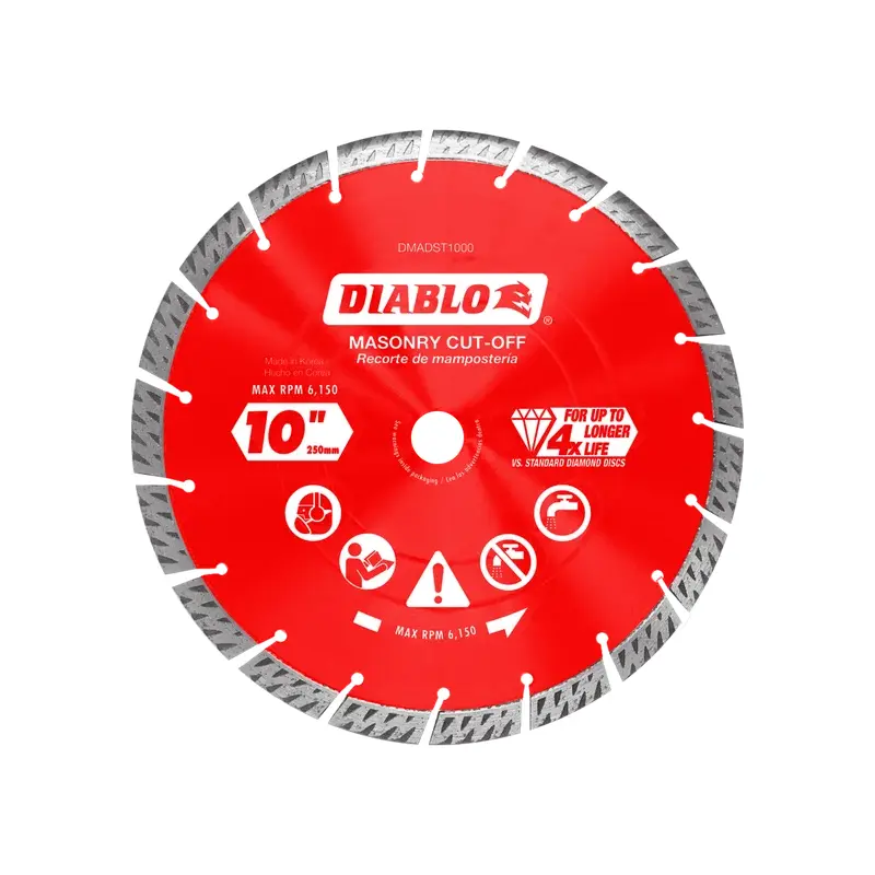 10" Diamond Segmented Turbo Masonry Cut-Off Blade
