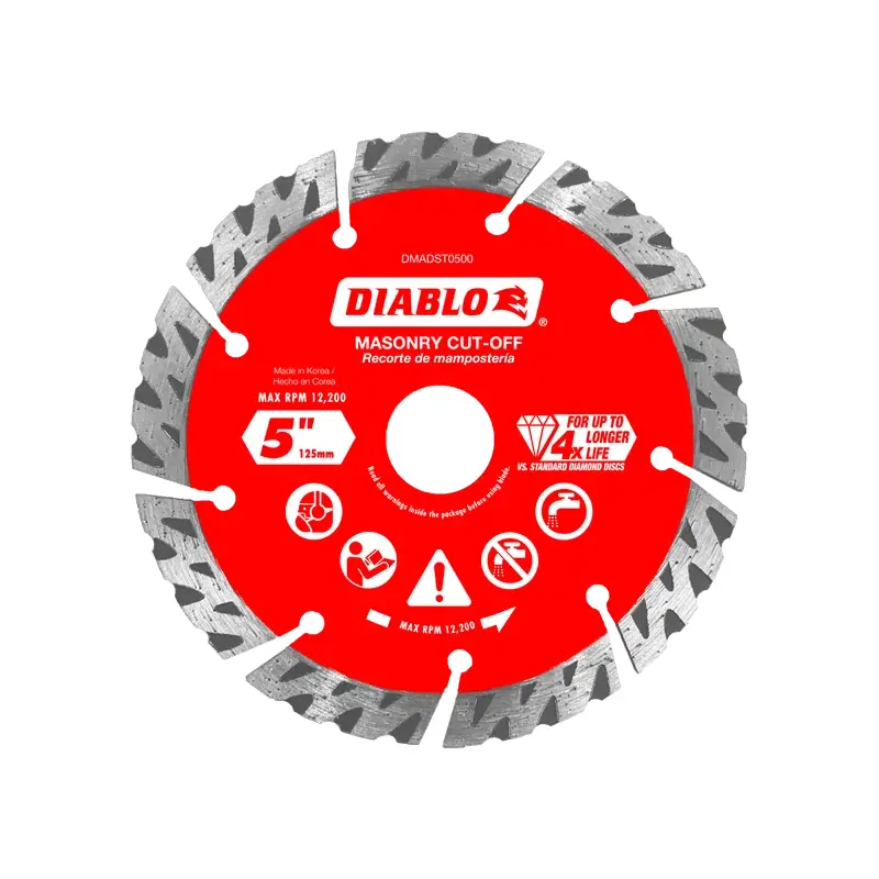 5" Diamond Segmented Turbo Masonry Cut-Off Blade