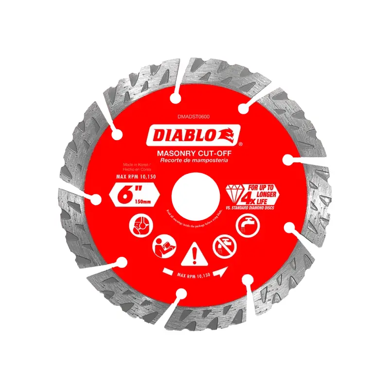 6" Diamond Segmented Turbo Masonry Cut-Off Blade