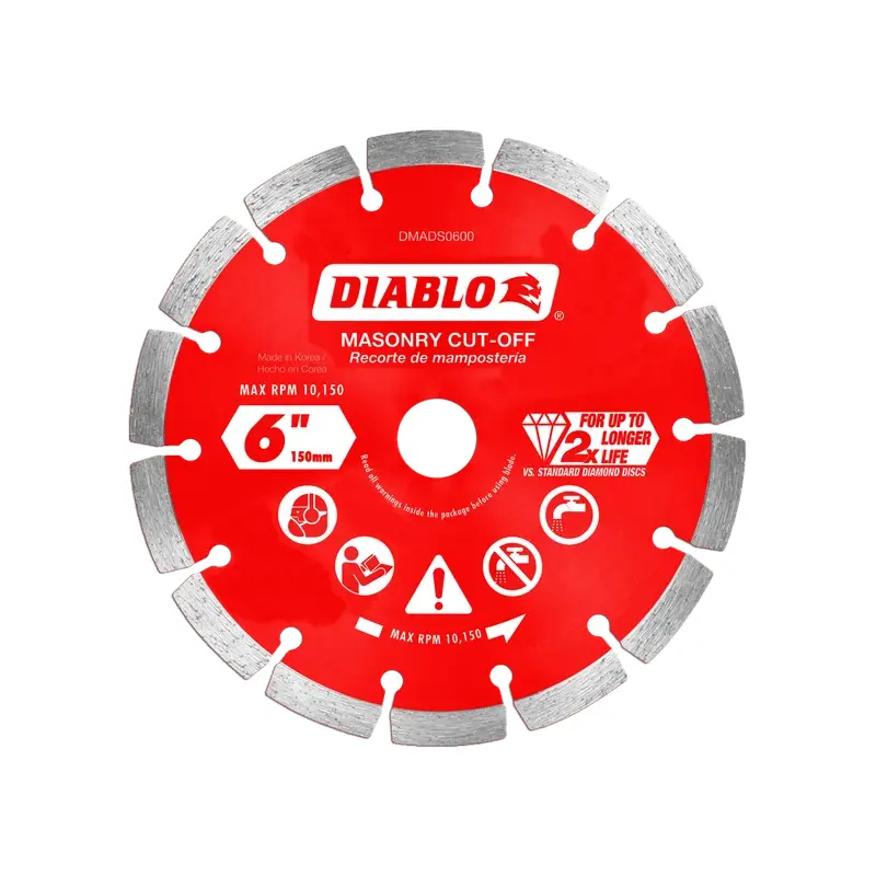 6" Diamond Segmented Masonry Cut-Off Disc