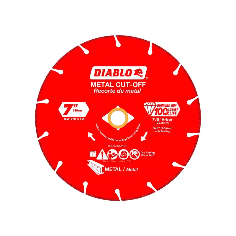 7" Diamond Metal Cut-Off Disc