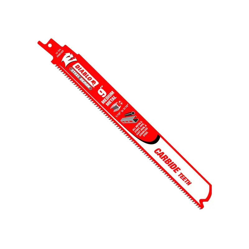 9" 10 TPI Steel Demon Carbide Teeth Reciprocating Saw Blades for Medium Metal (3-Pack)