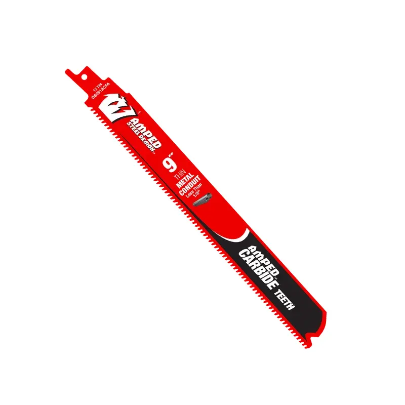 9" 12 TPI AMPED Steel Demon Carbide Teeth Reciprocating Saw Blade for Thin Metal