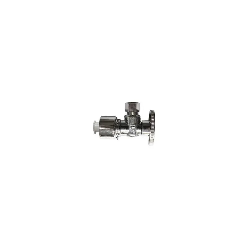 Keeney Supply Line Valve, 5/8 x 3/8 in Connection, Compression, Quarter-Turn Actuator, Brass Body